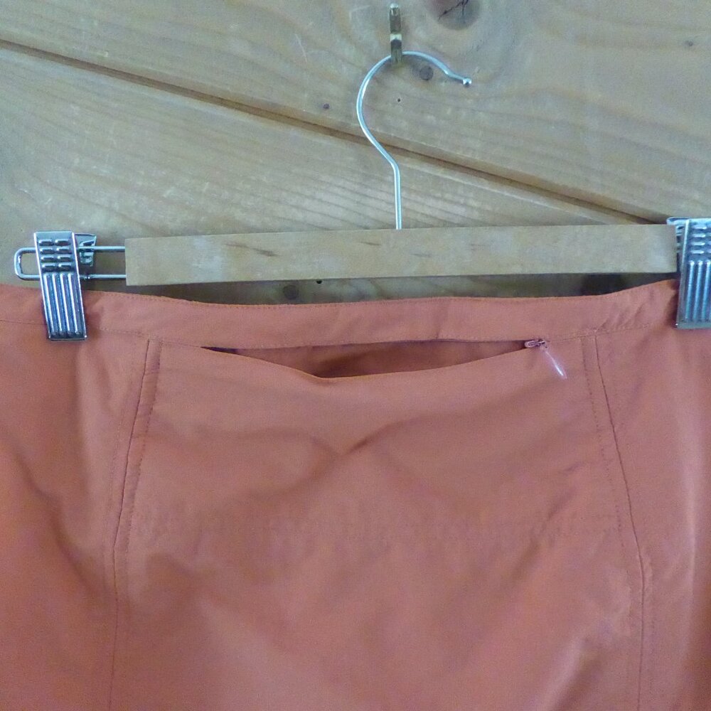 Royal Robbins Orange Brown 100% Nylon Faux Wrap Shorts Skort Hiking Camping 10 - Picture 5 of 8